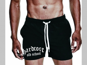 Hardcore Old School - plavkov&eacute; p&aacute;nske kraťasy s pohodlnou gumou v p&aacute;se a &scaron;n&uacute;rkou na dotiahnutie vhodn&eacute; aj ako klasick&eacute; kraťasy na voľn&yacute; čas